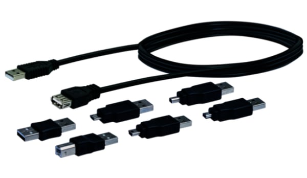 Schwaiger CAUSET531 USB-kabel USB 2.0 USB A 0,48 Gbit/sek. Sort