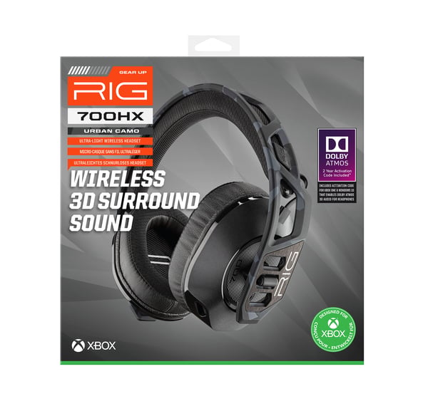 NACON RIG700HX Urban Camo Headset Trådløs Spil Sort, Camouflage, Marineblå