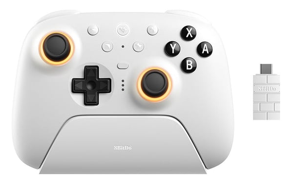 Miniatyrbillede 1 af 12: 8Bitdo Ultimate 2 Bluetooth Hvid Bluetooth/RF/USB Gamepad Analog/digital Nintendo Switch, Nintendo Switch 2, PC