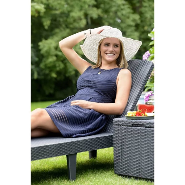 VidaXL 420017 utomhusstol Lounge Stoppad sits Polypropylen (PP) grafit