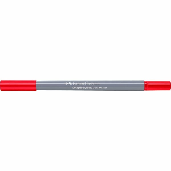 Miniatyrbillede 4 af 4: Faber-Castell Goldfaber Aqua Dual fineliner Fin Rød 1 stk
