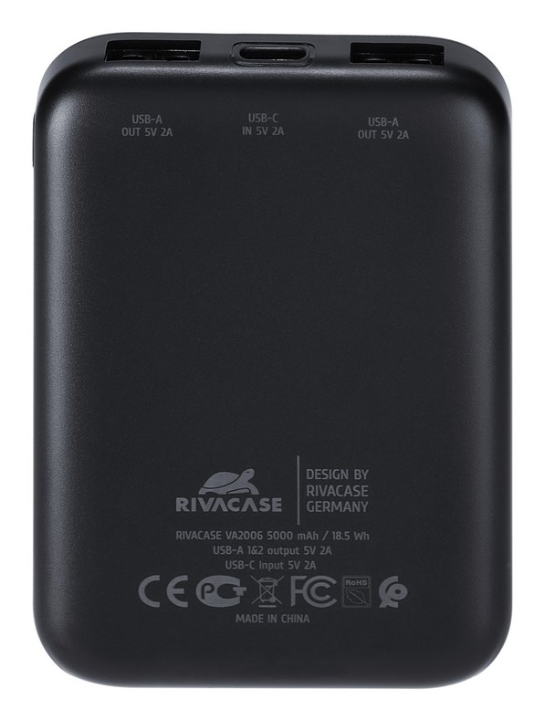 Rivacase VA2608 Litium Polymer (LiPo) 5000 mAh Svart