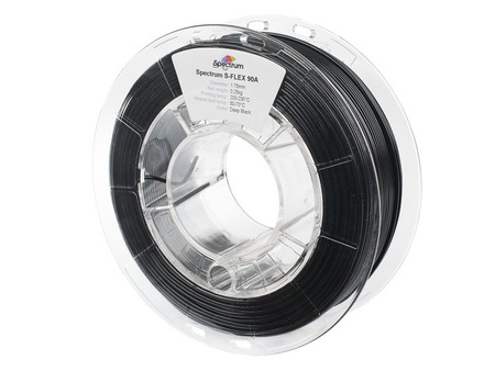 Miniatyrbillede 1 af 2: Spectrum Filaments S-Flex 90A 1.75mm Sort 250 g