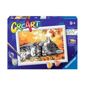 Miniatyrbillede 1 af 4: Ravensburger CreArt Autumn Kitties Farve efter talsæt