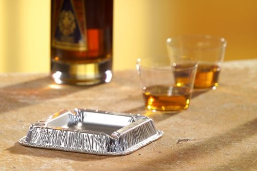 Miniatyrbild 2 av 2: Papstar 14579 askkoppar Rektangulär Aluminium