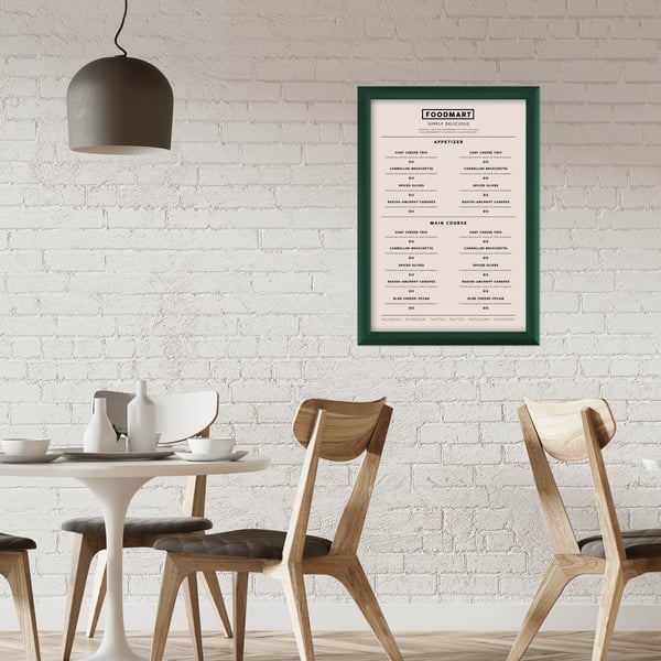 Europel 355082 seinäkehys 328 x 451 mm Suorakulmio Vihreä Alumiini