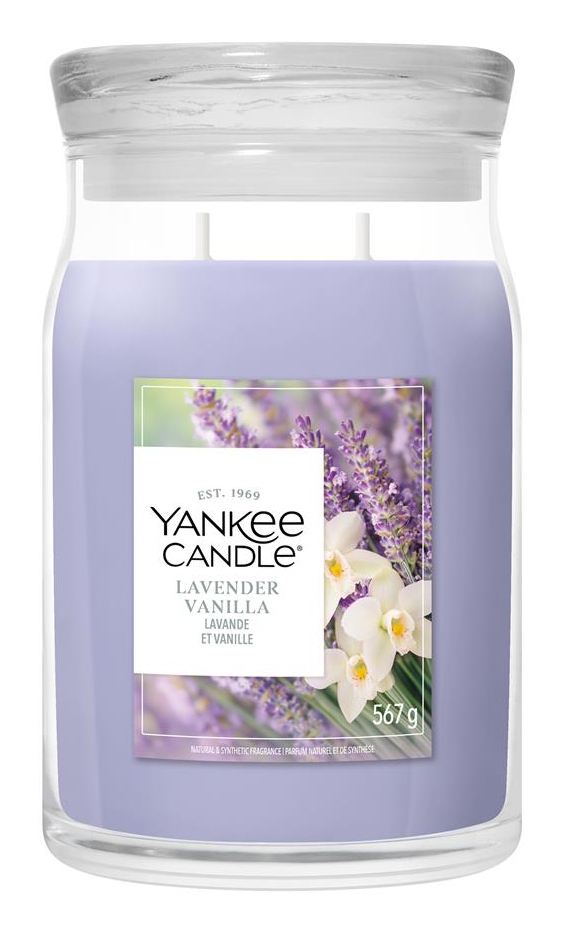 Pikkukuva 1 / 2: Yankee Candle Lavender Vanilla vahakynttilä Pyöreä Laventeli Violetti 1 kpl