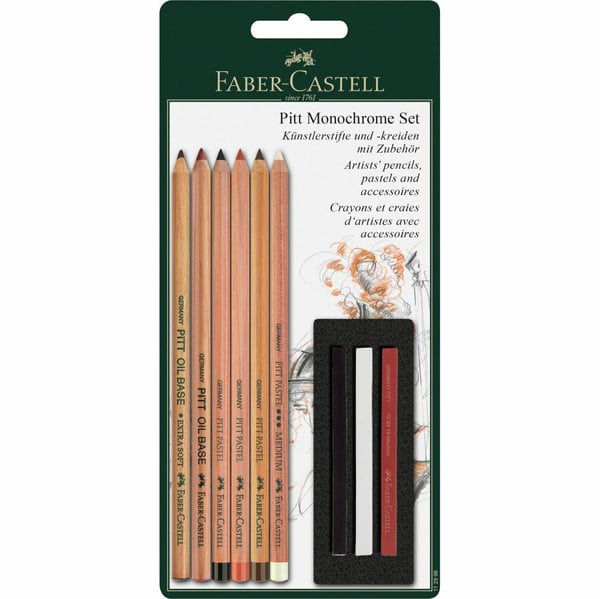 Faber-Castell 112998 farveblyant Sort, Brun, Hvid 9 stk