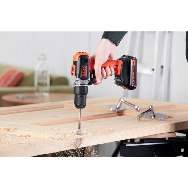 Black & Decker BCD003MEM2K-QW bor 1400 rpm Nøglefri Sort, Orange