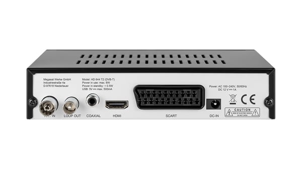 Miniatyrbillede 2 af 3: Megasat 0201145 TV set-top boks Terrestrisk Fuld HD Sort