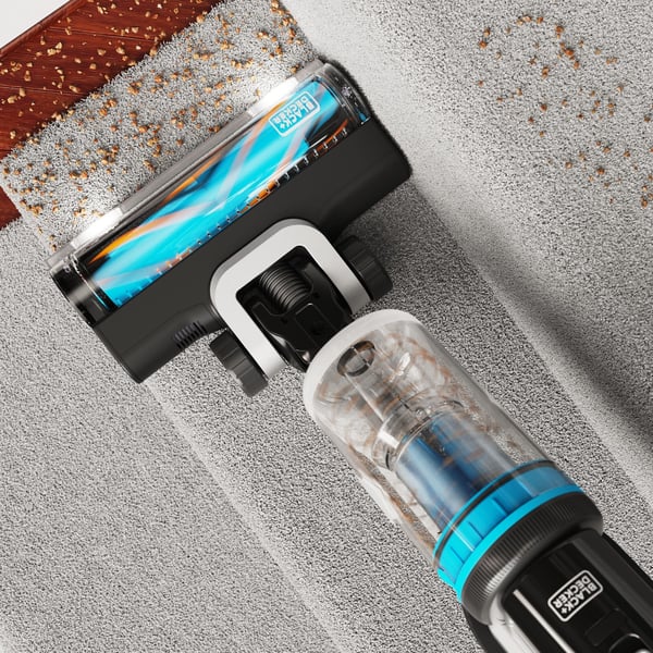 Black & Decker BHFEB520D1 stav støvsuger & elektrisk kost 2-i-1 stangstøvsuger Batteri Dry Poseløs Sort, Transparent, Hvid 2 At