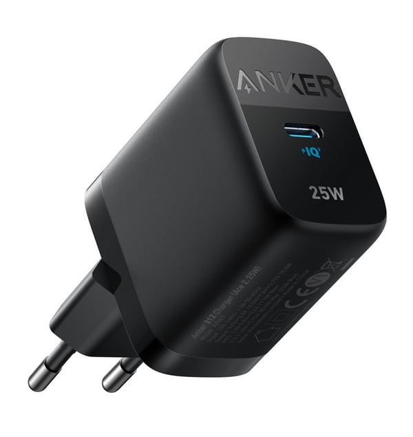 Anker 312 Charger Hovedtelefoner, Headset, Smartphone, SmartWatch, Tablet Sort Vekselstrøm Indendørs