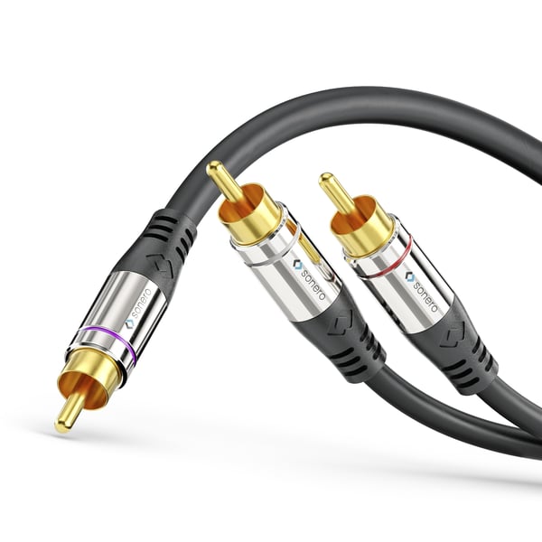 sonero S-AC900-075 lydkabel 7,5 m RCA 2 x RCA Sort