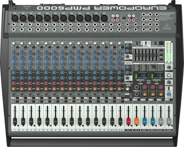 Behringer PMP6000 miksauslaite 20 kanavaa 10 - 200000 Hz Musta