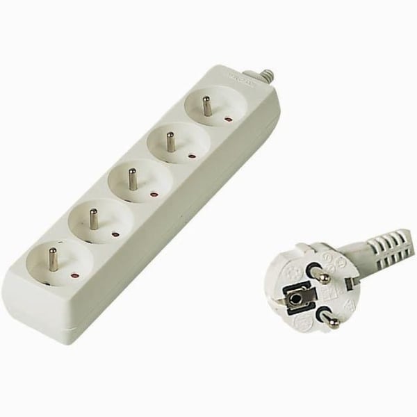 PremiumCord PP5-03 stikdåse 3 m 5 AC stikkontakt(er) Hvid