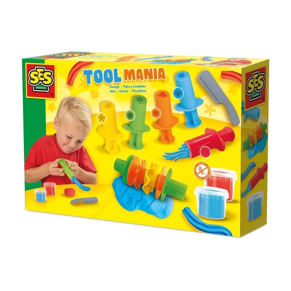 SES Creative Dough tool set Legesæt med modellervoks Flerfarvet