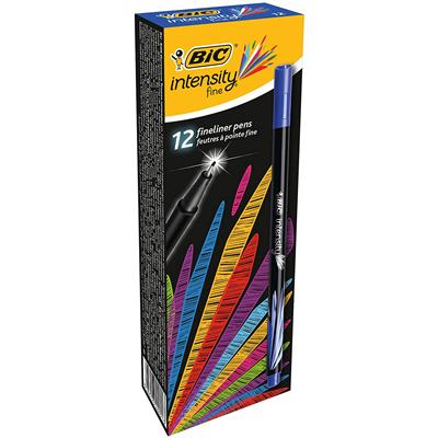 BIC fineliner Intensity filtpen Fin Blå 12 stk