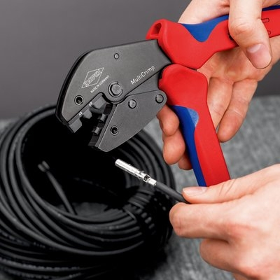 Knipex 97 33 03 kabelklipper Krympeværktøj Blå, Rød