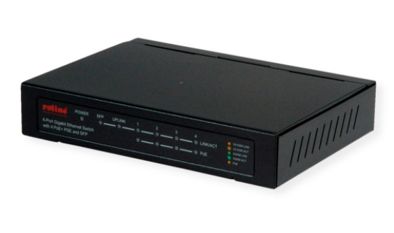 ROLINE 21.14.3524 netværksswitch Gigabit Ethernet (10/100/1000) Strøm over Ethernet (PoE) Sort