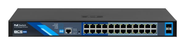 BCS BCS-B-SP24G-2SFP-M netværksswitch Administreret Gigabit Ethernet (10/100/1000) Strøm over Ethernet (PoE) 1U