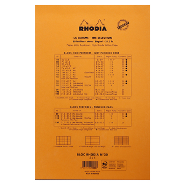 Miniatyrbillede 2 af 3: Rhodia N°20 blok og notesblok A4+ 80 ark Orange