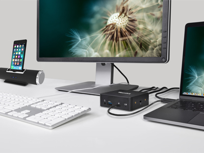 Hamlet HDKC-PD8000 kannettavien tietokoneiden telakka ja porttitoistin Langallinen USB 3.2 Gen 1 (3.1 Gen 1) Type-C Musta