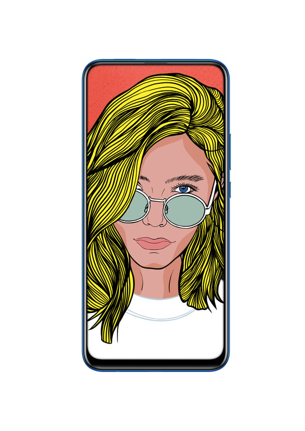 Miniatyrbild 1 av 9: Huawei P smart Z 16,7 cm (6.59") Hybrid Dual SIM Android 9.0 4G USB Type-C 4 GB 64 GB 4000 mAh Blå