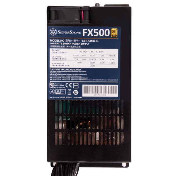 Silverstone FX500 strömförsörjningsenheter 500 W 20+4 pin ATX Flex ATX Svart