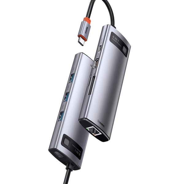 Miniatyrbild 8 av 11: Baseus Metal Gleam USB 3.2 Gen 1 (3.1 Gen 1) Type-C Grå