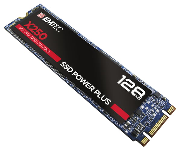 Miniatyrbillede 3 af 5: Emtec X250 128 GB M.2 Serial ATA III 3D NAND
