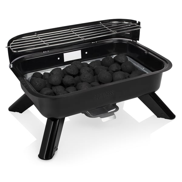 Miniatyrbillede 15 af 16: Princess 112252 Grill Bordplade Elektrisk + trækul Sort 2000 W