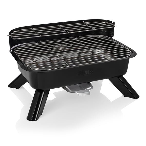 Princess 112252 Grill Bordplade Elektrisk + trækul Sort 2000 W