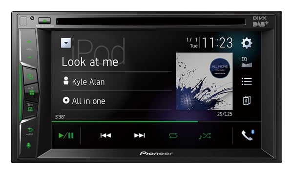 Pioneer AVH-A3200DAB auton mediavastaanotin Musta Bluetooth
