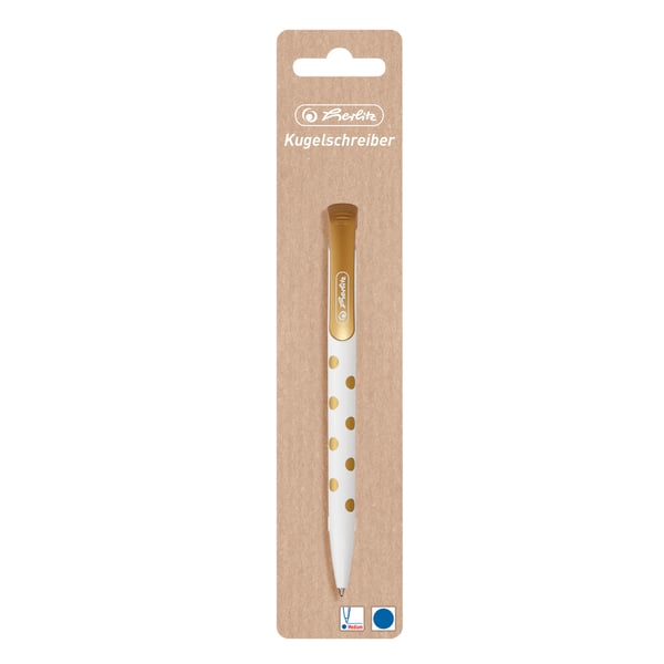 Miniatyrbillede 1 af 5: Herlitz Pure Glam Blå Clip-on udtrækkelig kuglepen 1 stk