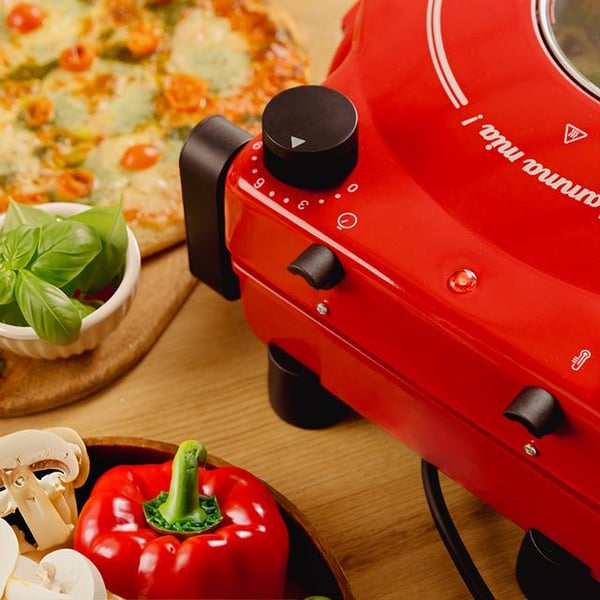 Miniatyrbillede 9 af 13: Cecotec Fun Pizza&Co Mamma Mia Vista pizza fremstiller & ovn 1 pizza(er) 1200 W Rød