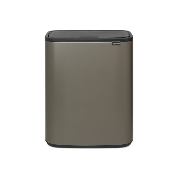Brabantia Bo Touch Bin 60 L Rektangulær Plast Sort, Platin Brabantia Bo Touch Bin 60 L Rektangulær Plast Sort, Platin