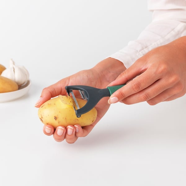Brabantia Tasty+ Hedelmät ja vihannekset Y-kuorija Harmaa, Hopea