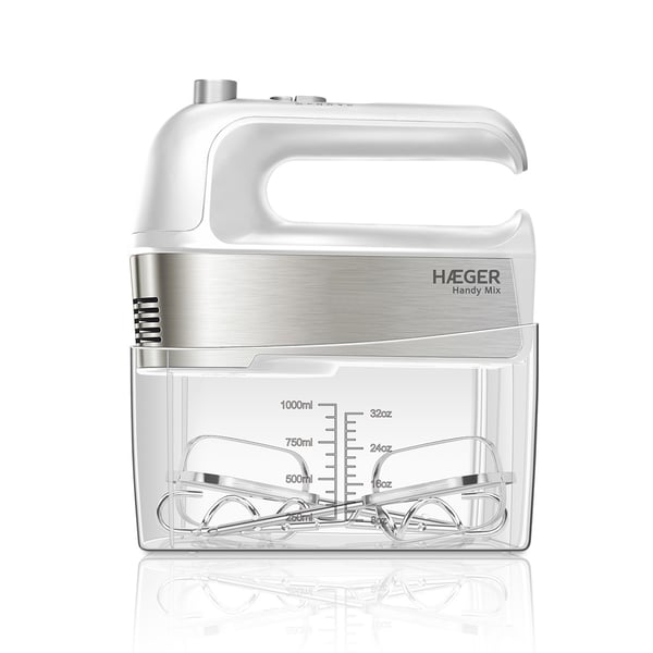 Miniatyrbillede 1 af 5: Haeger BL-3HW.015A røremaskine og mikser Håndmixer 300 W Rustfrit stål, Hvid