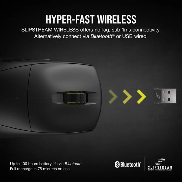 Miniatyrbillede 11 af 14: Corsair M75 mus Spil Ambidextrous Bluetooth Optisk 26000 dpi