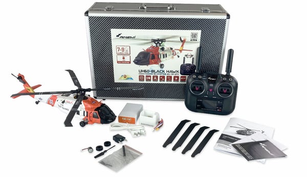 Amewi UH60 Black Hawk radiostyrd modell Helikopter Elmotor 1:47