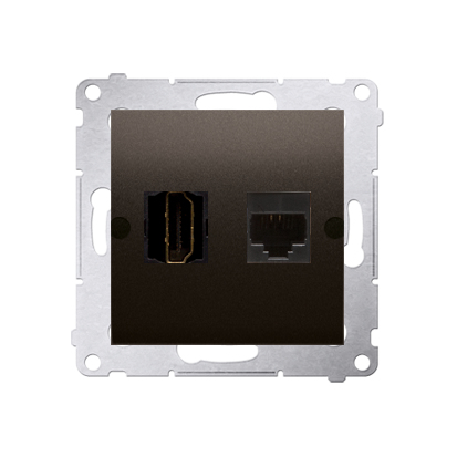 Simon 54 HDMI+tietokonepistorasia RJ45 cat.6 matta DGHRJ45.01/46