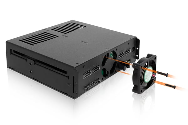 Pikkukuva 2 / 9: Icy Dock MB324SP-B levyjärjestelmä 0 TB Työpöytä Musta