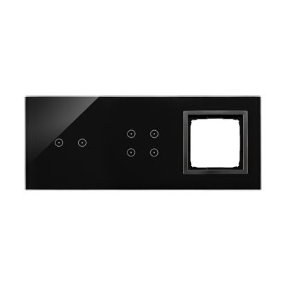 Simon Touch Frame kosketuspaneeli S54 Touch, 3 moduulia, 2 vaakasuoraa kosketuskenttää + 4 kosketuskenttää + 1 S54-reikä, Freeze