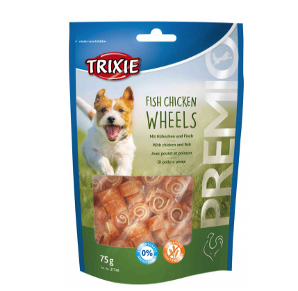 TRIXIE 31748 godbid til hund og kat Snacks Kylling, Laks 75 g