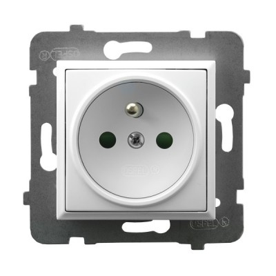 Ospel GP-1UZP/m/00 stikkontakt Hvid