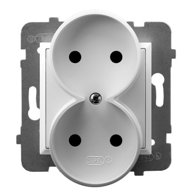 Ospel GP-2UR/m/00 stikkontakt Hvid