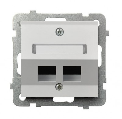 Ospel GPK-2GS/p/00 stikkontakt Hvid