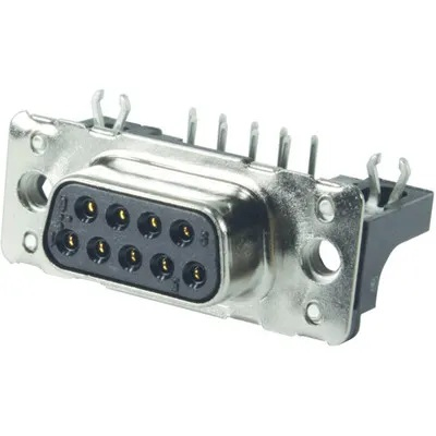 Harting DSUB SV FE SSDP ANG62-254 50P AU3 D-Sub 50-pin F Sort, Metallic