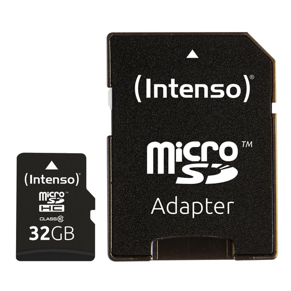 Intenso Class 10 - Flash-minneskort (microSDHC/SD-adapter ingår)