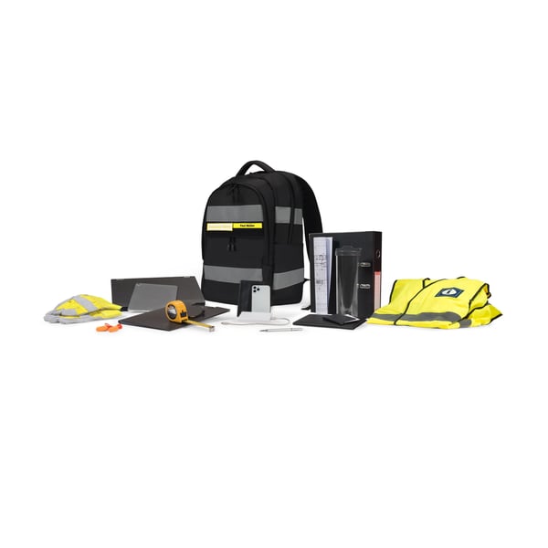 DICOTA Hi-Vis V2 ryggsäckar Ryggsäck Svart Polyetentereftalat (PET), Termoplastisk polyuretan (TPU)